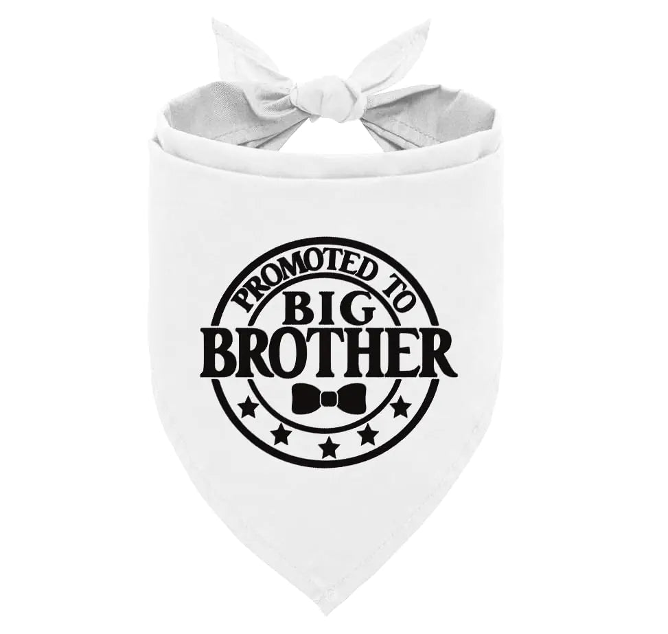 Promoted to Big Brother Dog Bandana – Gender Reveal Scarf