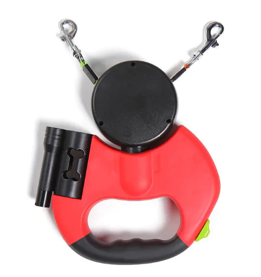 Dual Tangle-Free Retractable Dog Leash