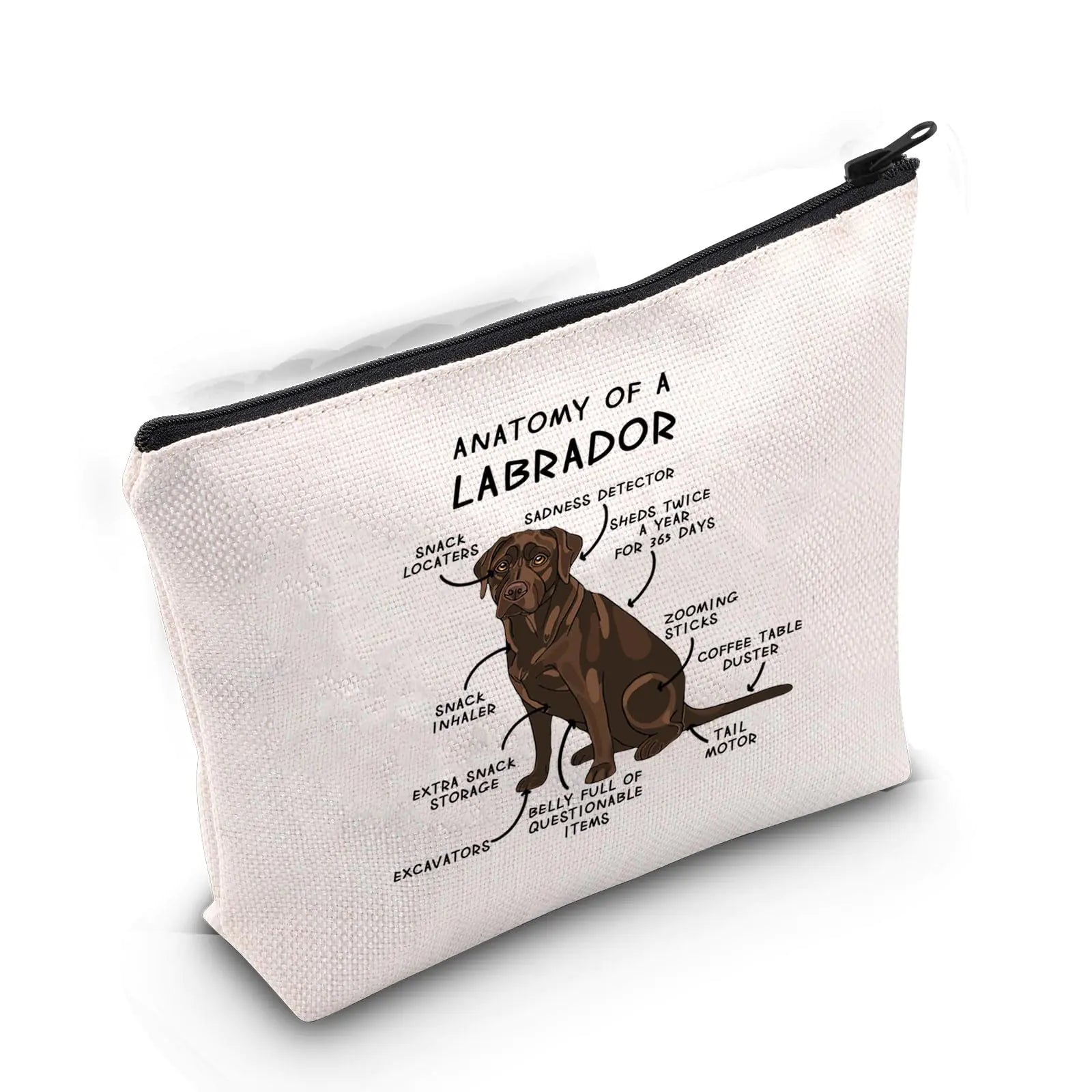 “Anatomy of a Lab” Dog Lover Cosmetic Pouch