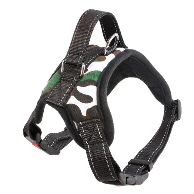 Adjustable Dog Harness and Reflective Leash Set