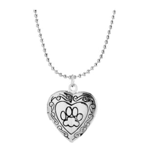 Dog Paw Print Locket Pendant