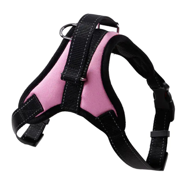 Adjustable Dog Harness and Reflective Leash Set