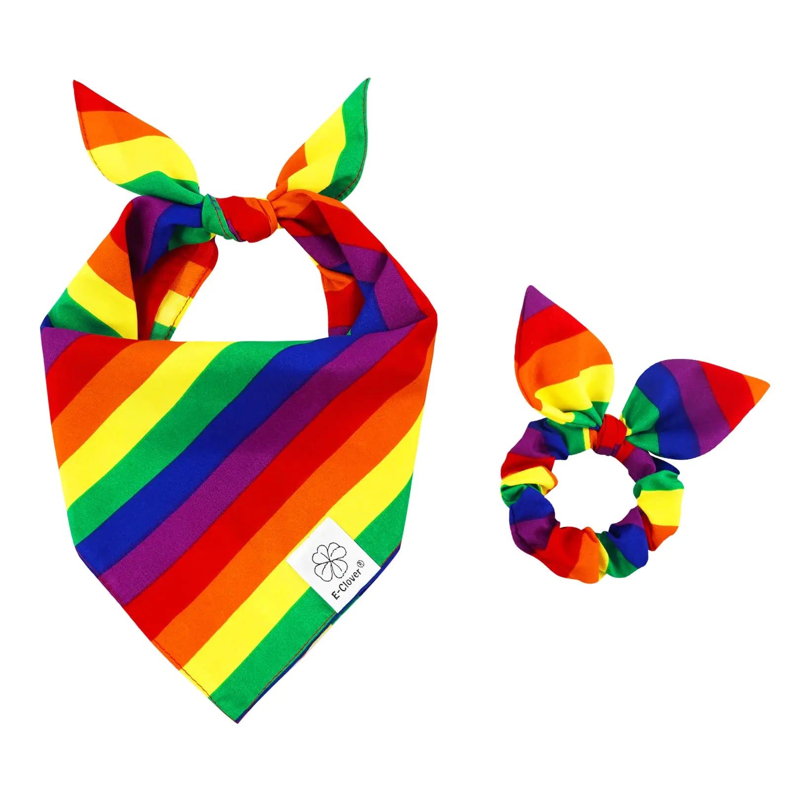 Pride Dog Bandana & Matching Scrunchie Set