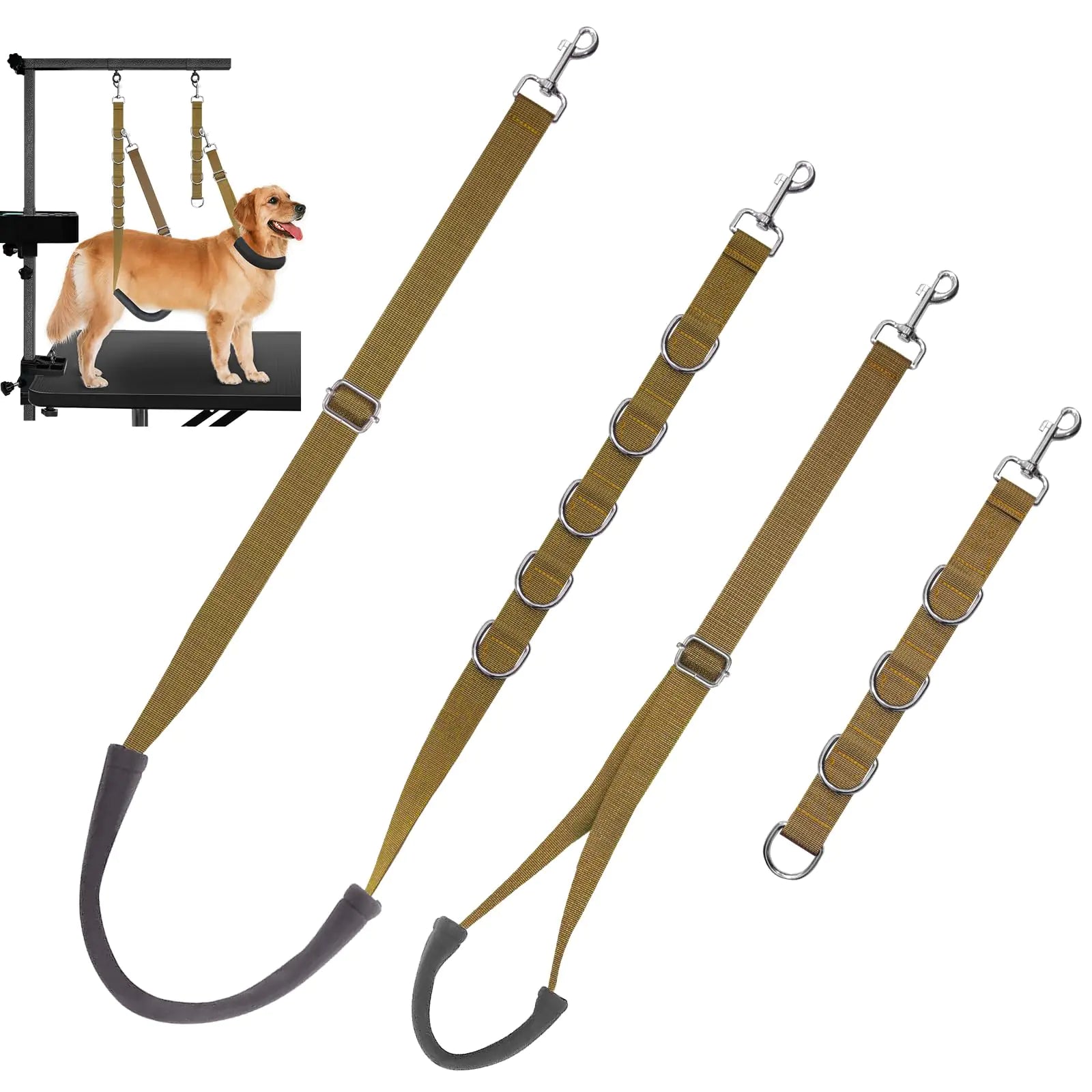 Huioqwe Dog Grooming Loops Dog Grooming Extension Straps Dog Grooming Belly Straps Dog Grooming Loop Groomers Helper Dog Grooming Accessories for Groomer
