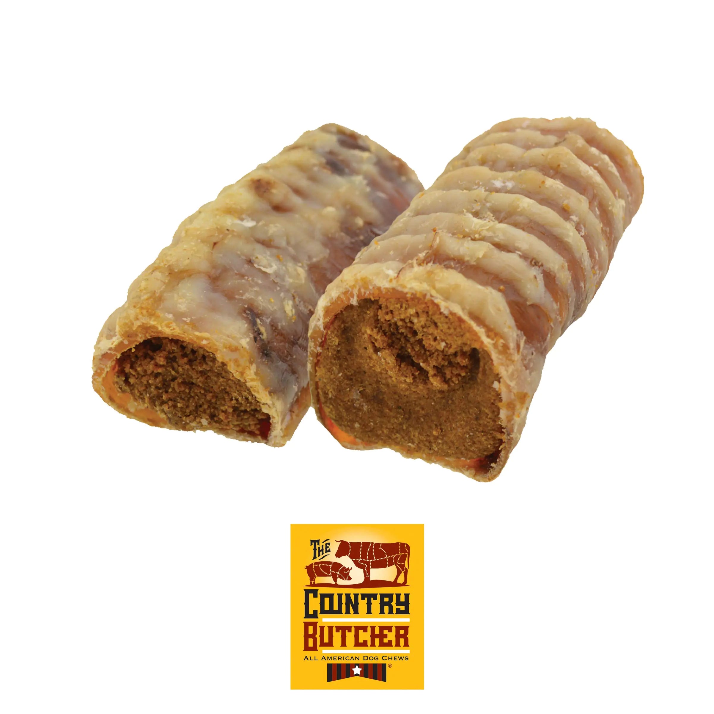 Stuffed Beef Trachea Dog Chews – Chicken & Rice (5-Pack, USA-Made, Rawhide-Free)
