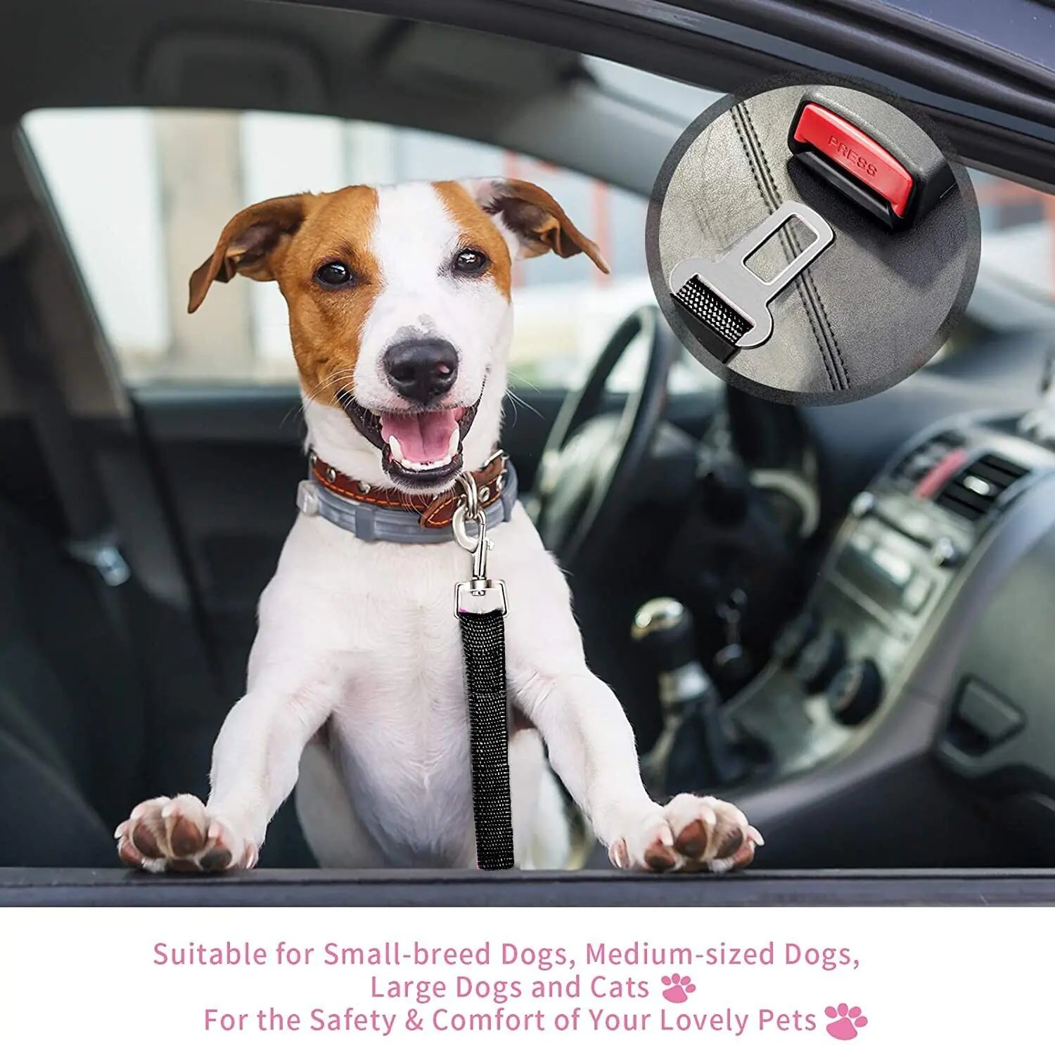 2 Pack Pet Safety Seatbelt