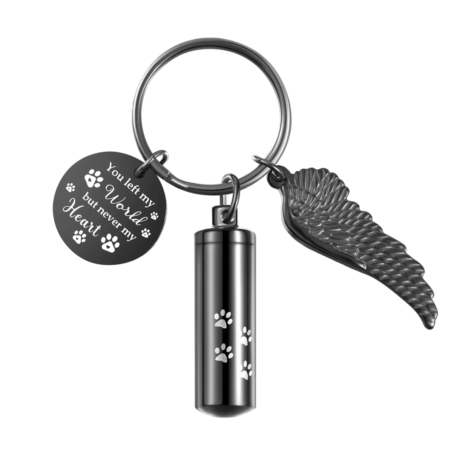 Cylinder Urn Keychain for Pet Ashes