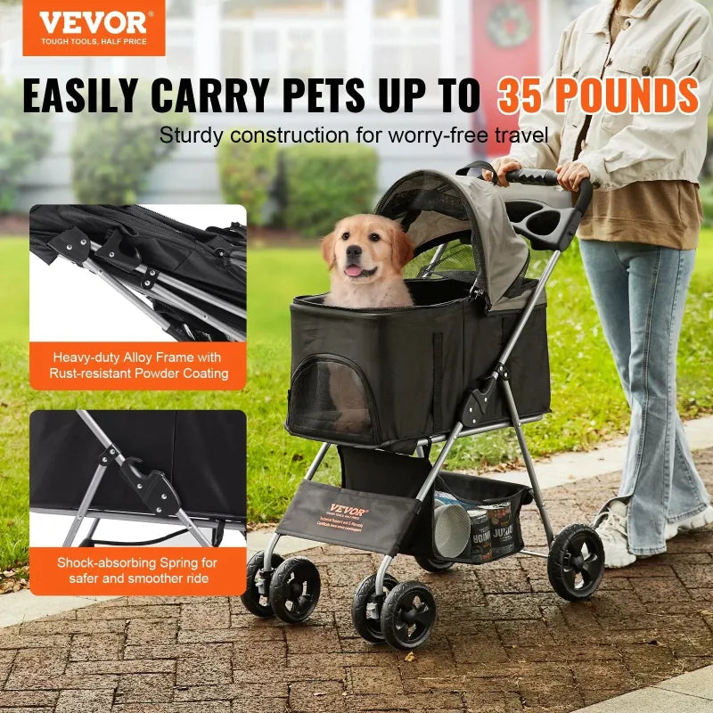 Four-Wheeled Pet Stroller