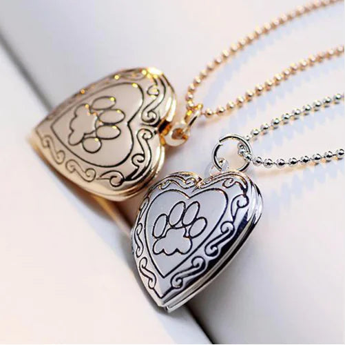 Dog Paw Print Locket Pendant