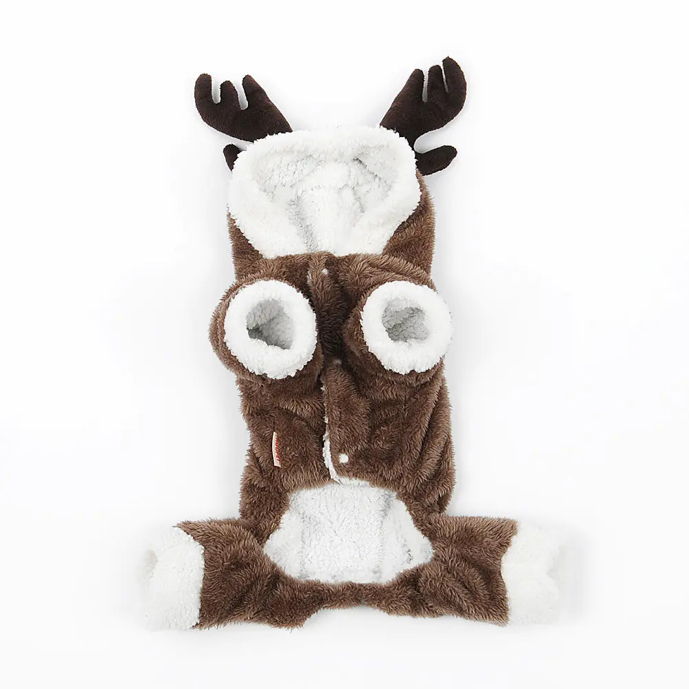 Reindeer Winter Warm Dog Costume for Teddy Bears