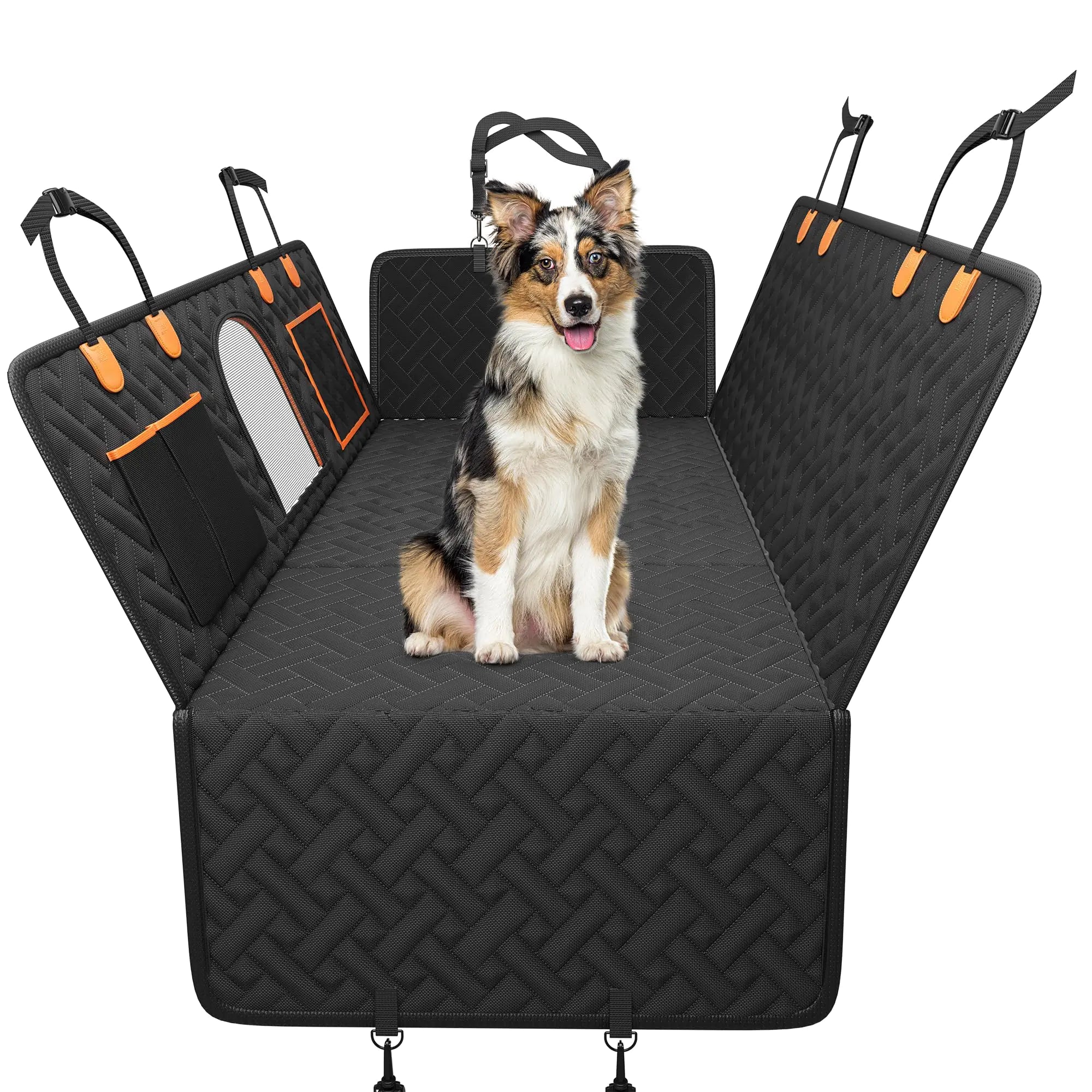 Waterproof Dog Car Seat Cover with Mesh Window