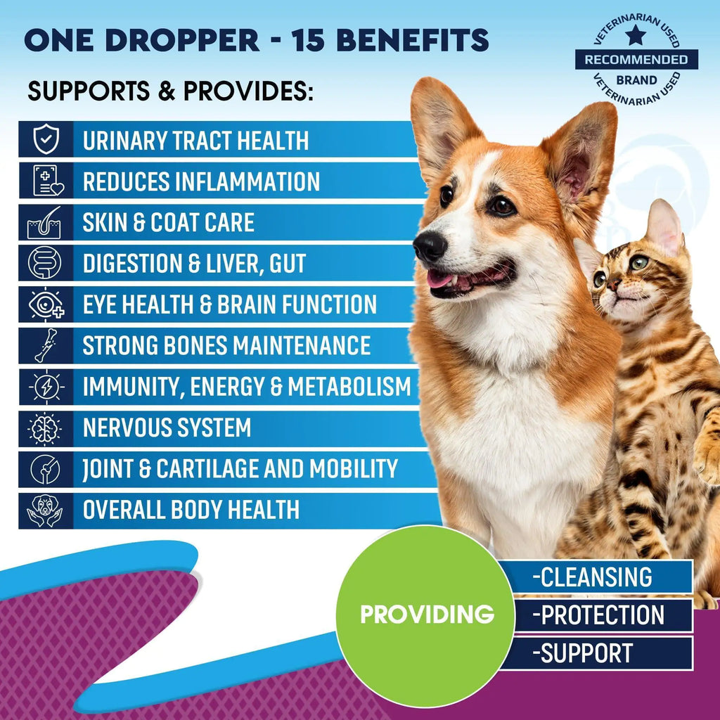 15-in-1 Pet Multivitamin Liquid with Cranberry & Glucosamine