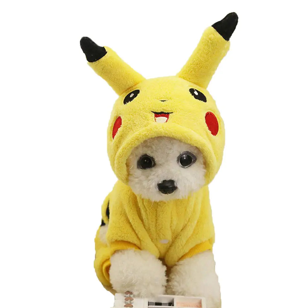 Pikachu-Inspired Dog Fleece Costume (Medium)