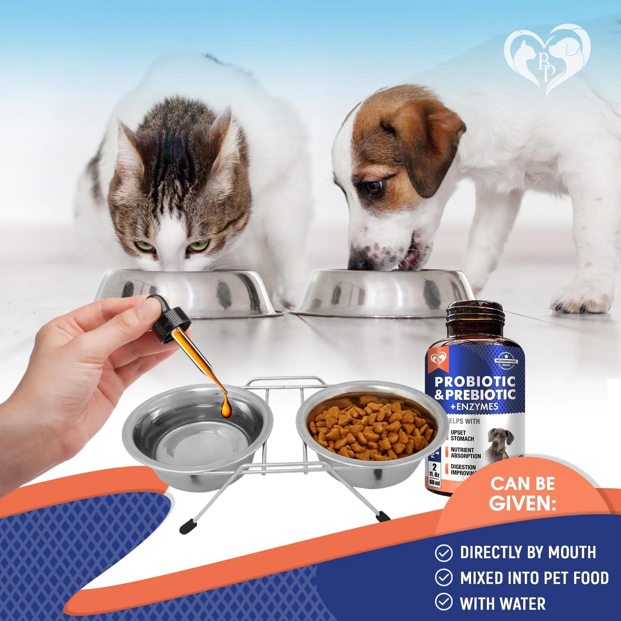 Probiotics & Prebiotics with Enzymes for Dogs and Cats – Digestive & Gut Flora Health Supplement