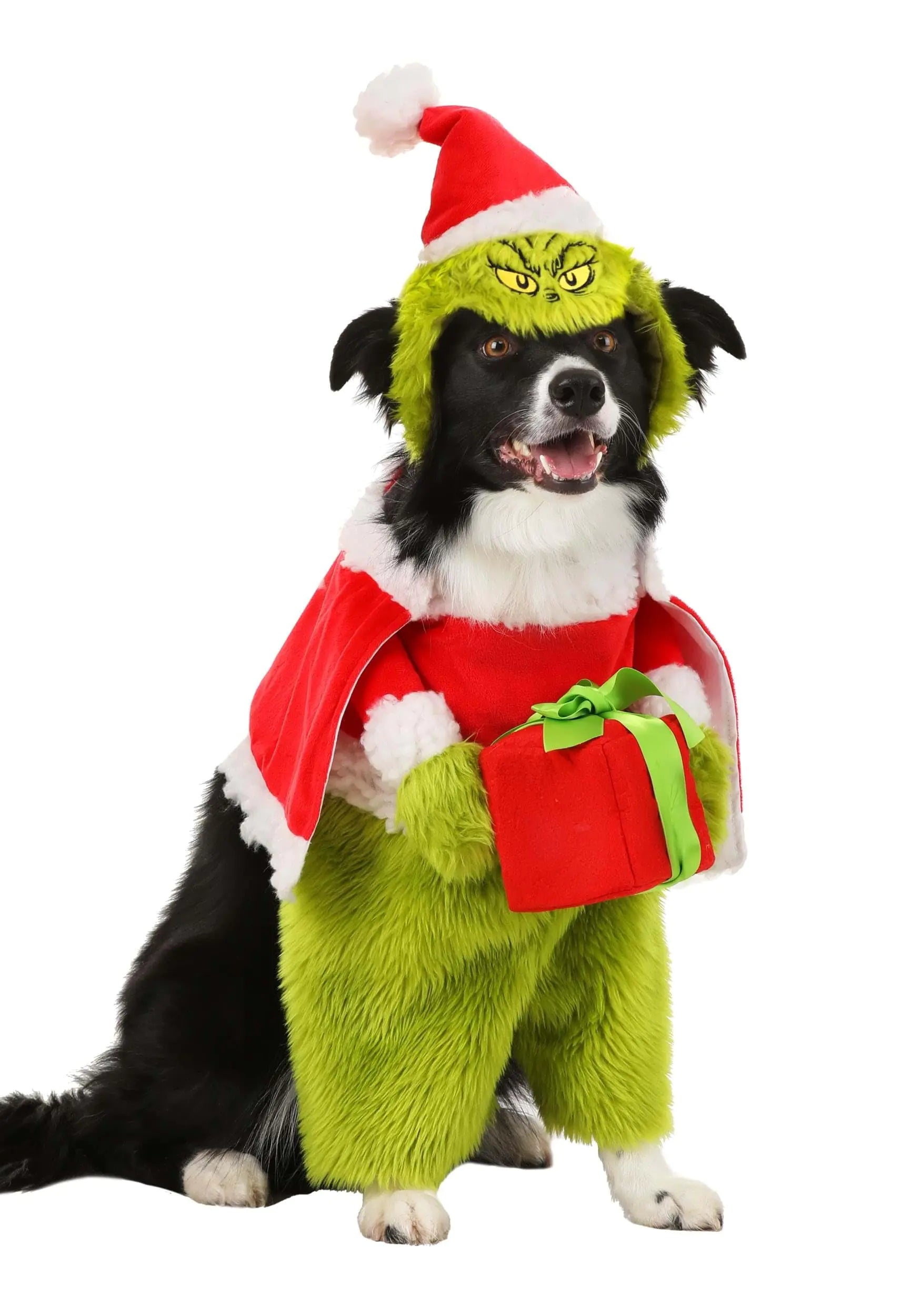 Dr Seuss The Grinch Santa Dog Costume Halloween Outfit for Pets M